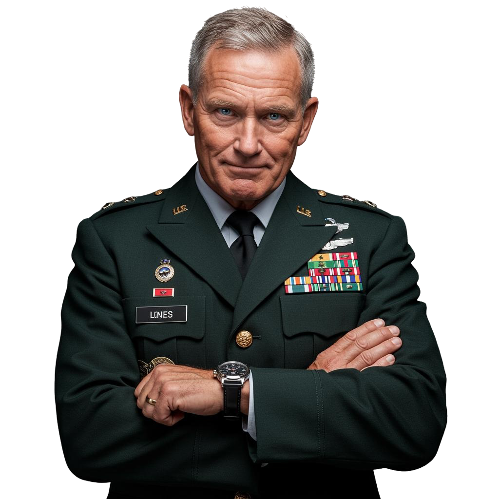 Colonel Jack pointing